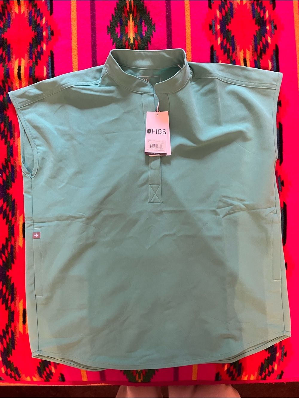 Rare FIGS Rafaela Mint Green Scrub Top